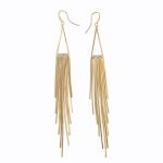 Gold Tone Shoulder Duster Earrings